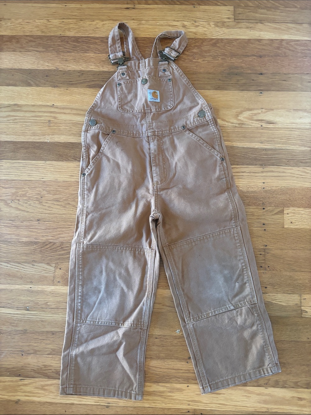 Carhartt Kids Brown Duck Overalls size 5